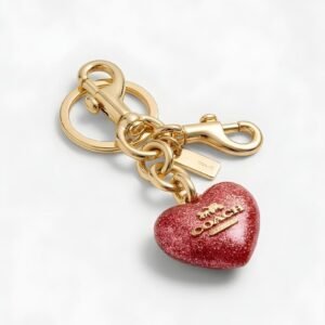 Llavero Corazón Brillante Dorado