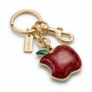 Llavero Manzana Roja Brillante